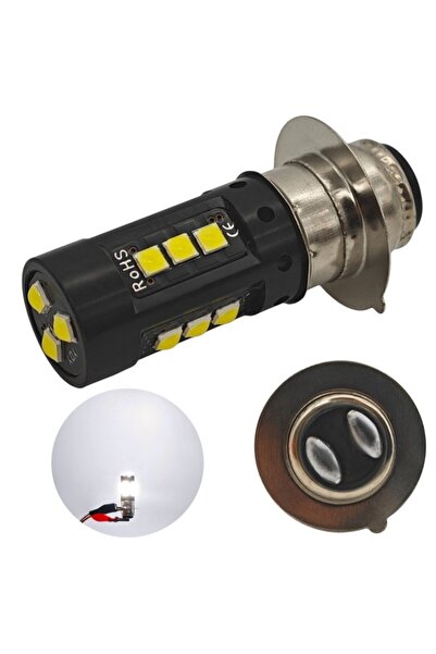 motoLEDy Bec LED P15D H6M, T19, PX15D 8-80V alb 1200lm puternic