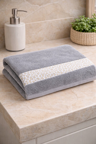 LUNGA VİTA Eponj 100% Cotton 70x140 Jacquard Bath Towel 450 g Patterned
