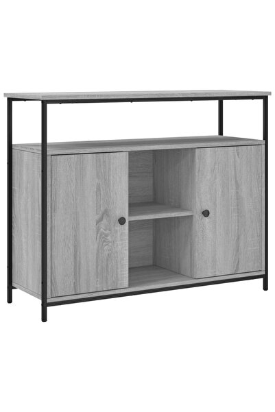 vidaxl Servantă, gri sonoma, 100x35x80 cm, lemn compozit