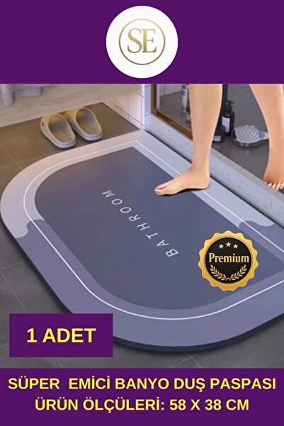 SERCAN ONLİNE #EXCLUSİVE Nappa Deri Süper Emici Banyo Duş Paspası Nano Teknol...