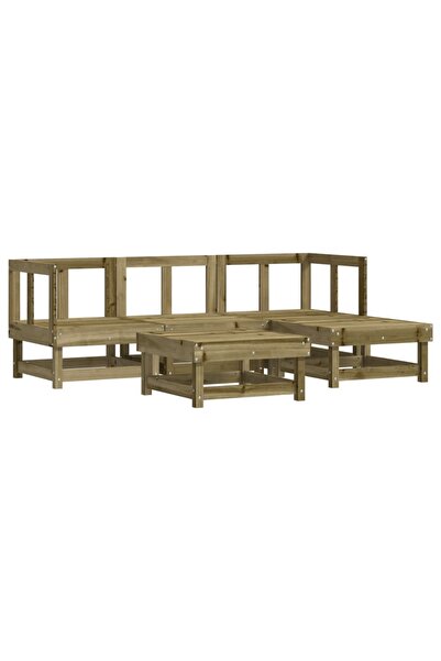 vidaxl Set mobilier relaxare pentru grădină 5 piese lemn de pin tratat