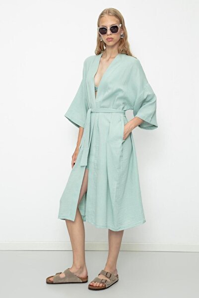 BSL %100 Cotton Müslin Kimono