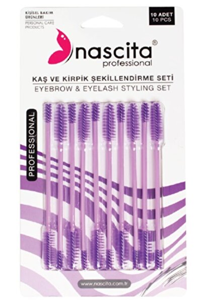 nascita Mor Kaş ve Maskara Fırçası Seti 10'lu NASEYEFR0010