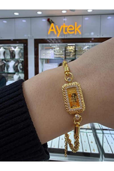aytekgold 24 Ayar Gram Altınlı Halat Bileklik