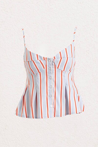 BSL Pileli Askılı Bluz