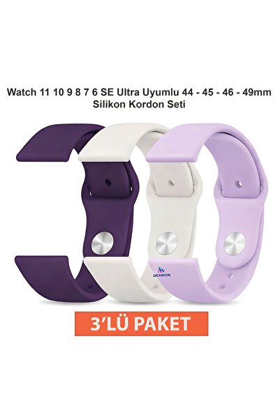 Dexmon Watch 11 10 9 8 7 6 Se Ultra Compatible 44 45 46 49mm Silicone Strap S...