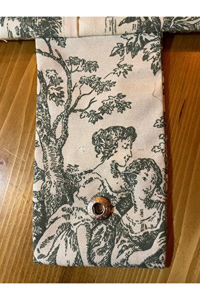 GÖKDAĞ BEDDING Vintage Yeşil Desenli El Yapımı Tablet Kılıfı Organizer-Kaleml...