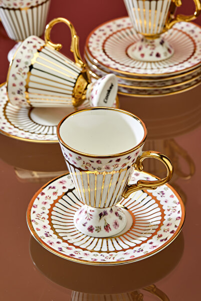 Cooker Nazenin 2-Person 90 ml Porcelain Coffee Cup Set Ckr3864