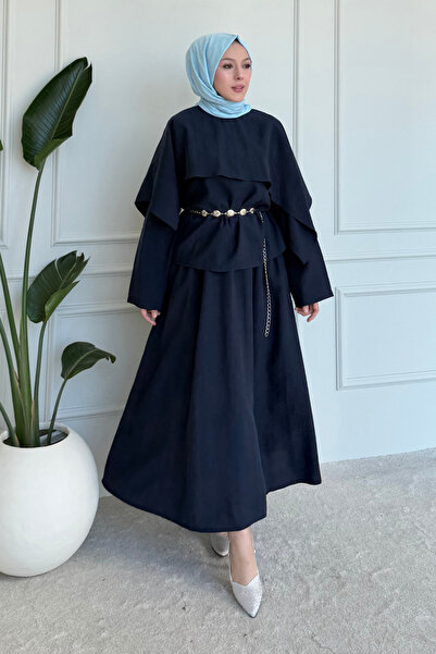 Tesettür Diyarı Polya Tesla Υφασμάτινο Σετ Τεσσέττουρ με Μπλούζα και Φούστα -...