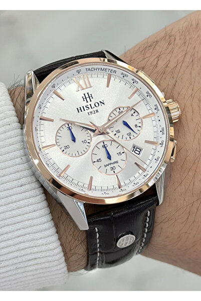 Hislon Orijinal Deri Kordon Su Geçirmez Erkek Kol Saati ILKMS206T-02KR