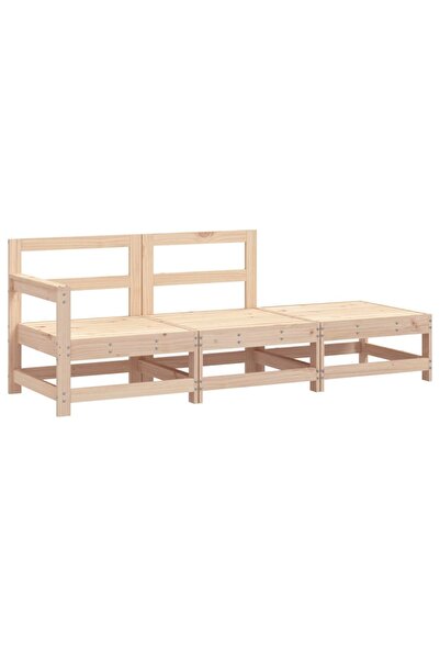vidaxl Set mobilier de grădină, 3 piese, lemn masiv de pin