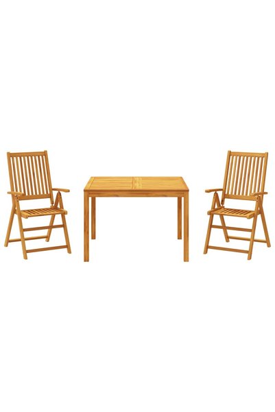 vidaxl Set mobilier de grădină, 3 piese, lemn masiv de acacia