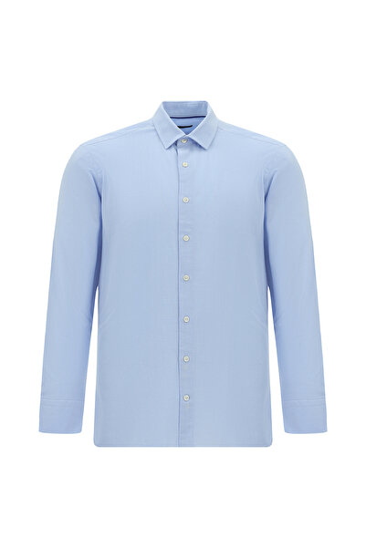 Abdullah Kiğılı Long Sleeve Slim Fit Slim Fit Classic Cotton Shirt