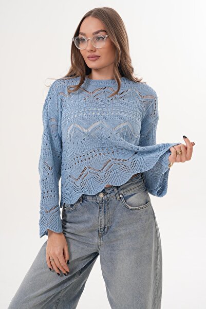 ŞİMAL Дамски пуловер с зиг-заг мотив 260468 -