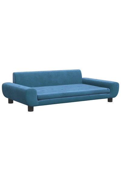 vidaxl Canapea pentru copii, albastru, 100x54x33 cm, catifea