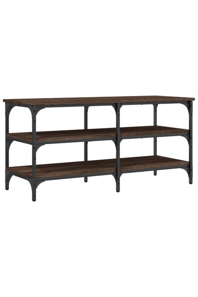 vidaxl Bancă de pantofi, stejar maro, 100x38,5x49 cm, lemn prelucrat