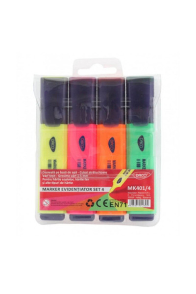 daço MARKER HIGHLIGHTER SET 4 DACO