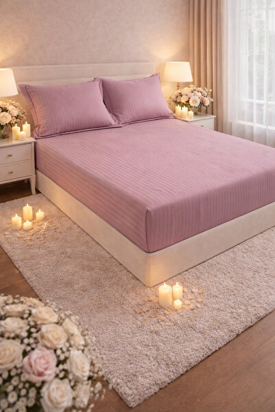 Casa Pucioasa Elastic Fitted Sheet 180x200 +25 cm for High Mattress, Set with...