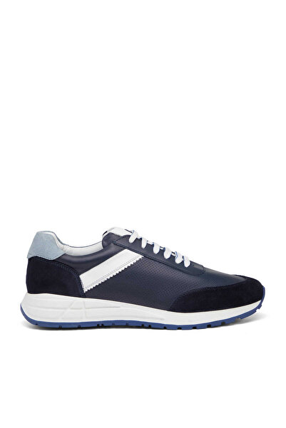 Tergan Lacivert Hakiki Deri Erkek Sneaker - E25I1AY57311-A31