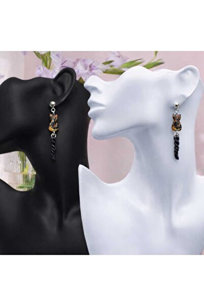 Dodemert Home Cat Polymer Clay & Epoxy Design Earrings (Stainless Steel Nails)