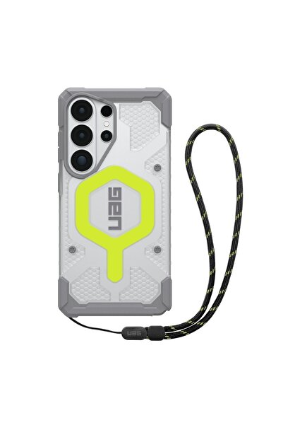 UAG Pathfinder Clear cu șnur și MagSafe pentru Galaxy S26 Ultra - Neon