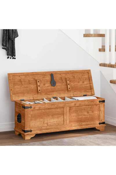 vidaxl Storage Chest Rough Mango Wood