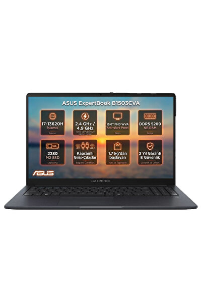 ASUS ExpertBook B1 Intel Core i7-13620H 16GB 512GB SSD 15.6" FHD Freedos Lapt...