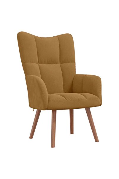 vidaxl Scaun de relaxare, maro, catifea