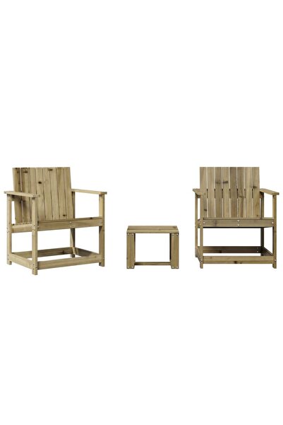 vidaxl Set mobilier de grădină, 3 piese, lemn de pin impregnat