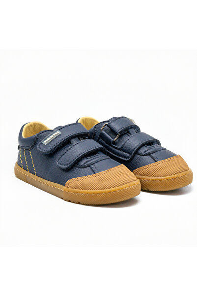 titanitos Barefoot shoes for boys CRB540 Javier – Navy, Genuine Leather, Flat...