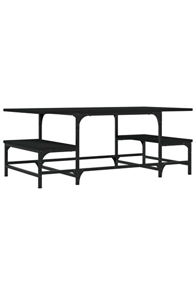 vidaxl Coffee table, black, 100x50.5x40 cm, processed wood