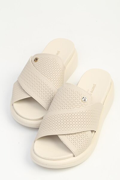 Pierre Cardin Γυναικείες Παντόφλες Κρέμα PC-7808