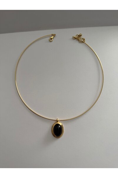 MOD10 Purple Line Design Doğal Taş Choker Kadın Kolye