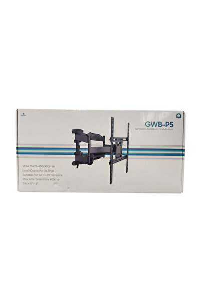 Grabit - Movable Wall Mount Bracket for 32-75 inch TVs - Swivel and Tilt - Black