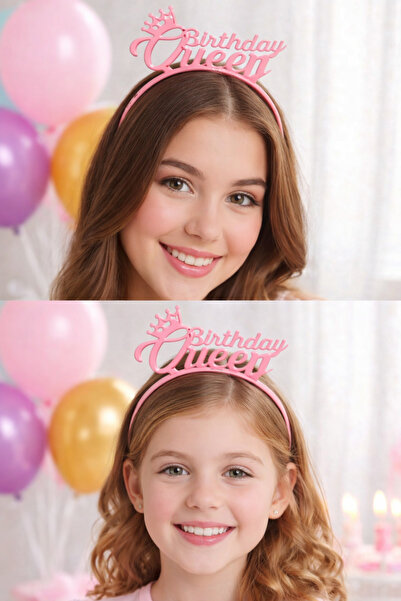 Baloncu Nene Pembe Birthday Queen Yazılı Doğum Günü Tacı Parti Tacı Çocuk ve ...