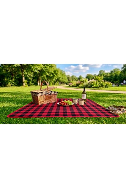 Limon Soft Ekoseli Sofra Bezi, Piknik Örtüsü, Çok Amaçlı Örtü