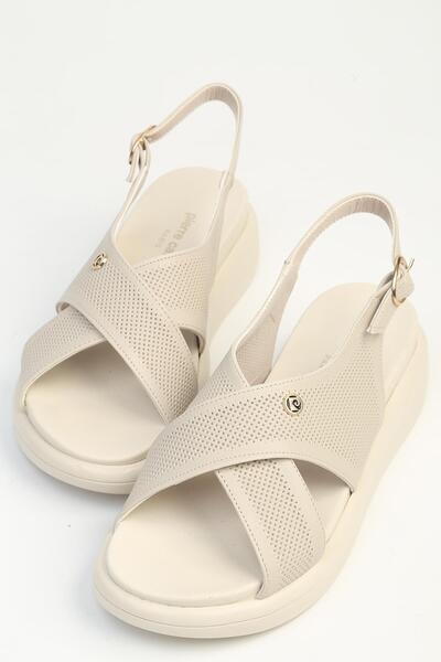 Pierre Cardin Krem Kadın Sandalet PC-7811