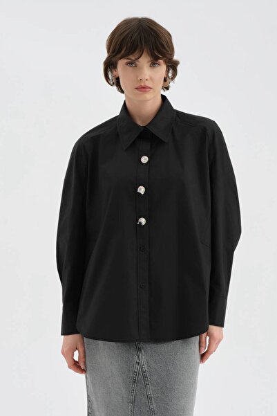 tw3 Women's Long Sleeve Design Shirt with Hand Embroidery Detail on the Front