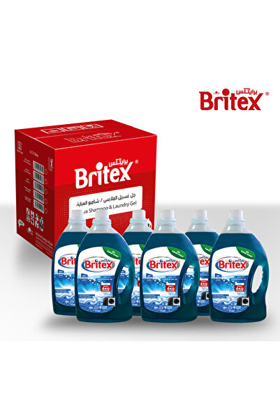 Britex برايتكس جل غسيل الملابس ( المركز ) كرتون 6 عبوات 18 لتر