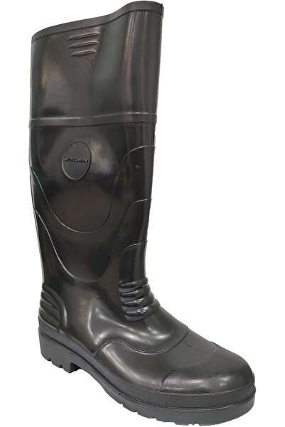 Genaric Safety Gumboot with Steel Toe for Men, Size 45 EU, Black