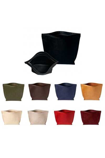 knitme Tabanlı Deri Çanta Astarı Lacivert 30x20cm