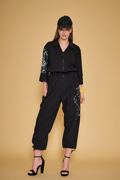 VERDA Printed Zippered Jumpsuit