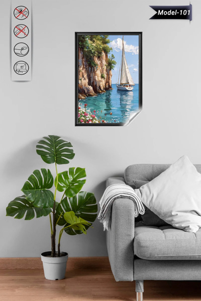 Akıllı Kağıt Statik Tutunma Özellikli Tablo - Poster Manzara (Model-101)
