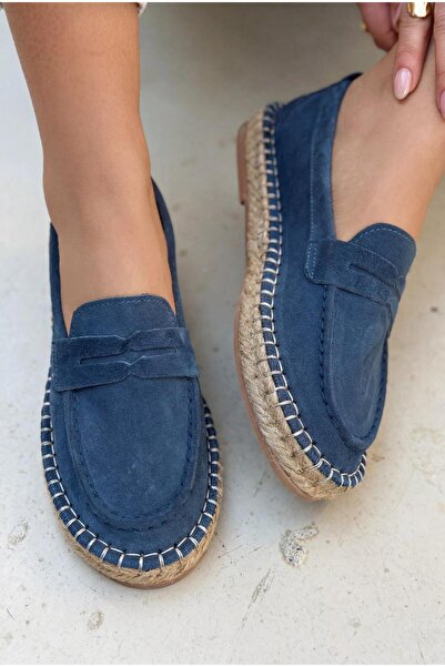 I Love Shoes سيلور إسبادريل حذاء لوفر أزرق داكن أصلي جلد سويدي