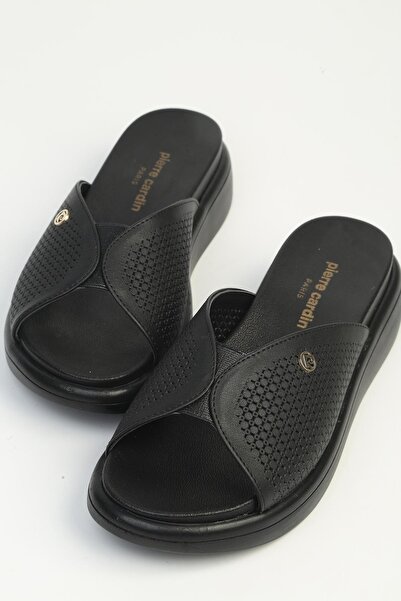 Pierre Cardin Γυναικείες Παντόφλες Μαύρες PC-7809