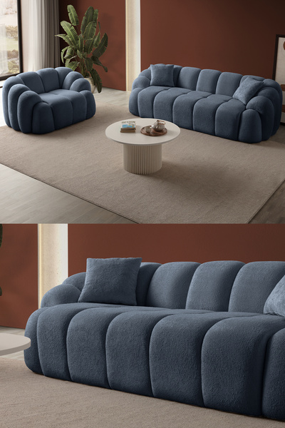 Eymense Bubble Koltuk Takımı 3+1 Lacivert