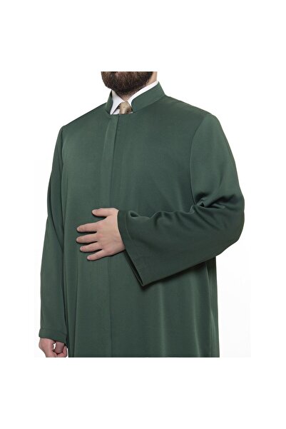 İkranur Nafi Hakim Yaka Plain Imam Robe Green