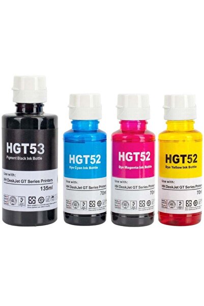 nexnova خزان حبر GT53XL سعة 135 مل، وخزان حبر GT52 سعة 70 مل لطابعة HP DeskJe...