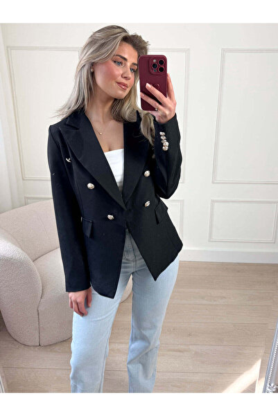 styleFlex Elegant women's jacket with lining and gold buttons