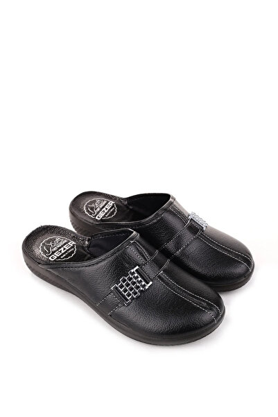 GEZER 16185 Stone Detailed Soft Massage Sole Sabo Closed Front καθημερινές γυ...